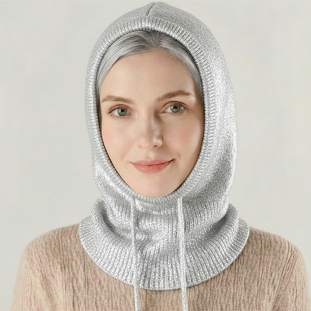 Cappello Invernale Lavorato Maglia Cappuccio Regolabile