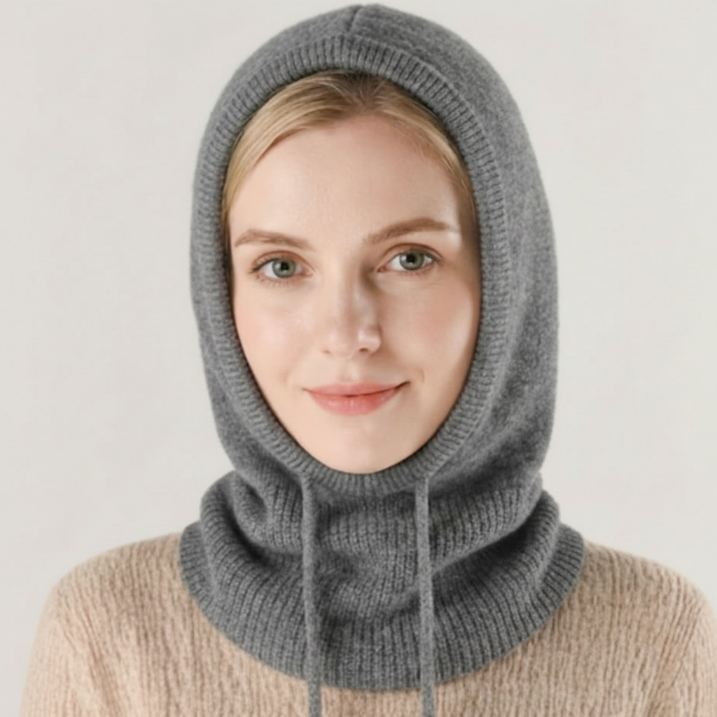 Cappello Invernale Lavorato Maglia Cappuccio Regolabile