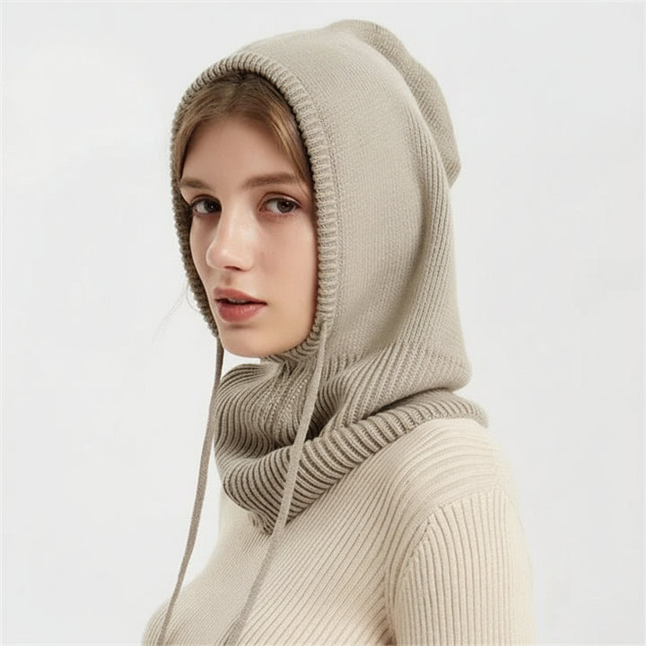 Cappello Invernale Lavorato Maglia Cappuccio Regolabile