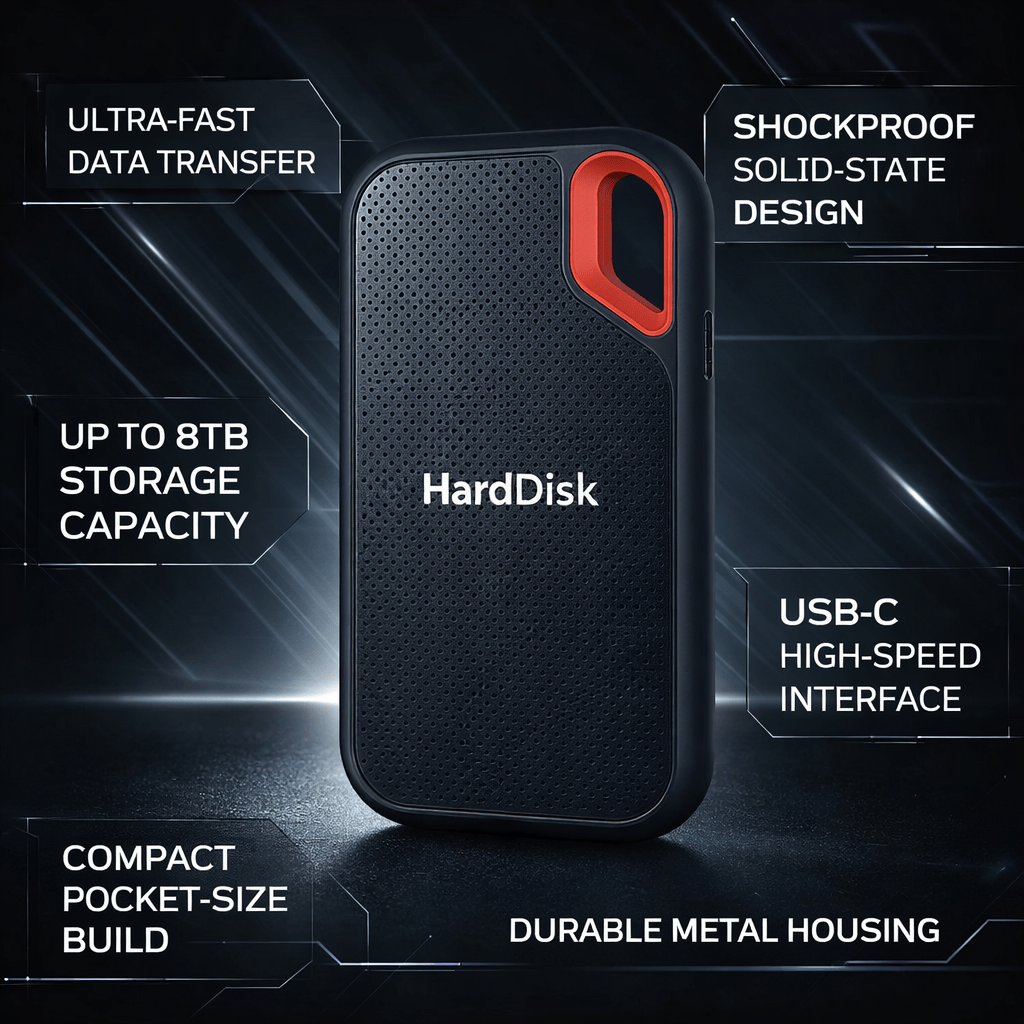 External Hard Drive Portable Solid State Storage Device