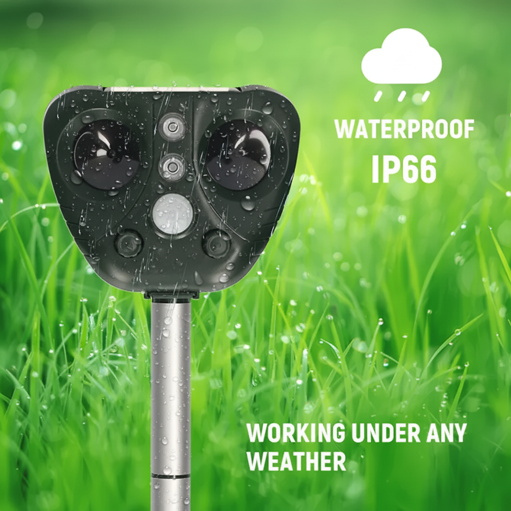 Dissuasore Uccelli Solare Ultrasuoni Giardino