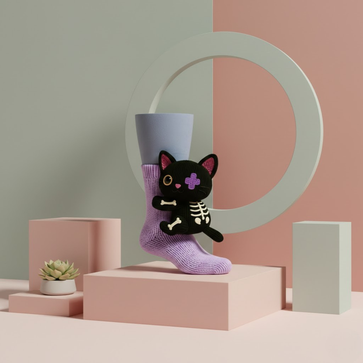 Protiskluzové ponožky unisex zimní zvířecí vzor domácí bačkory