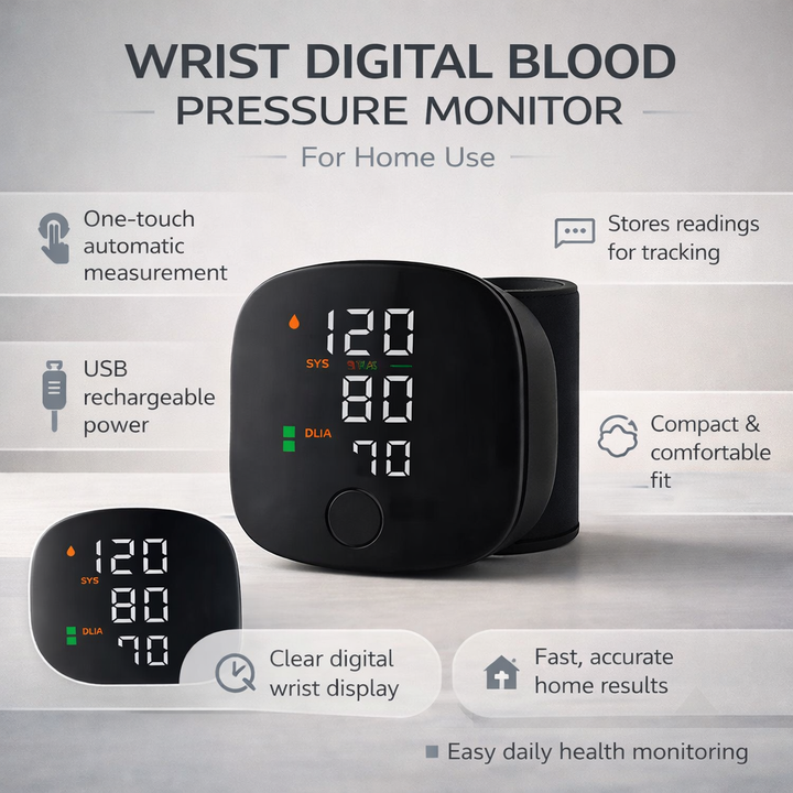 Blood Pressure Monitor Wrist Digital Automatic Home Monitor