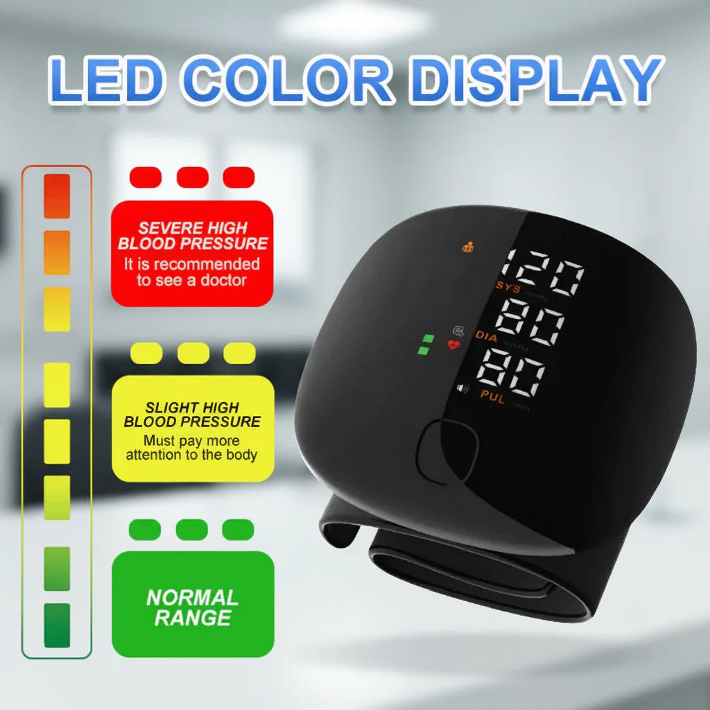 Blood Pressure Monitor Wrist Digital Automatic Home Monitor