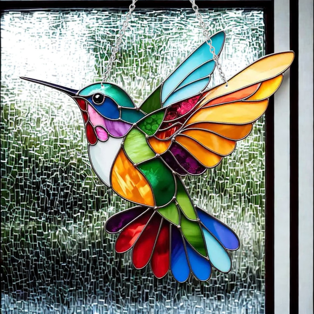 Bluebird Window Suncatcher Stained Glass Effect Hanging Decoration