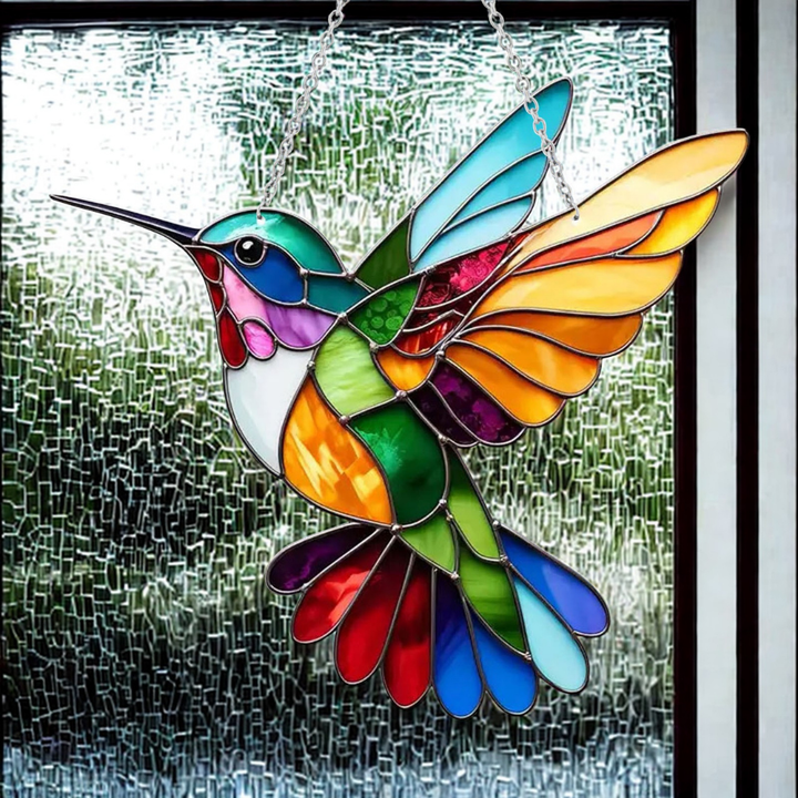 Bluebird Window Suncatcher Stained Glass Effect Hanging Decoration