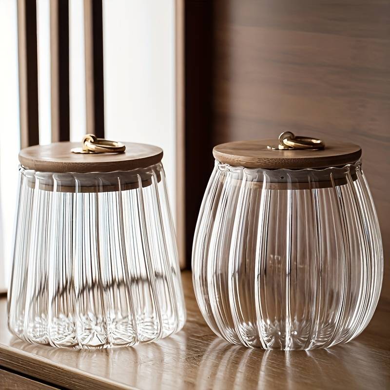 Bocaux Conservation Verre Transparent 750 ml avec Couvercle Hermétique pour Cuisine Élégante et Organisation Facile 1