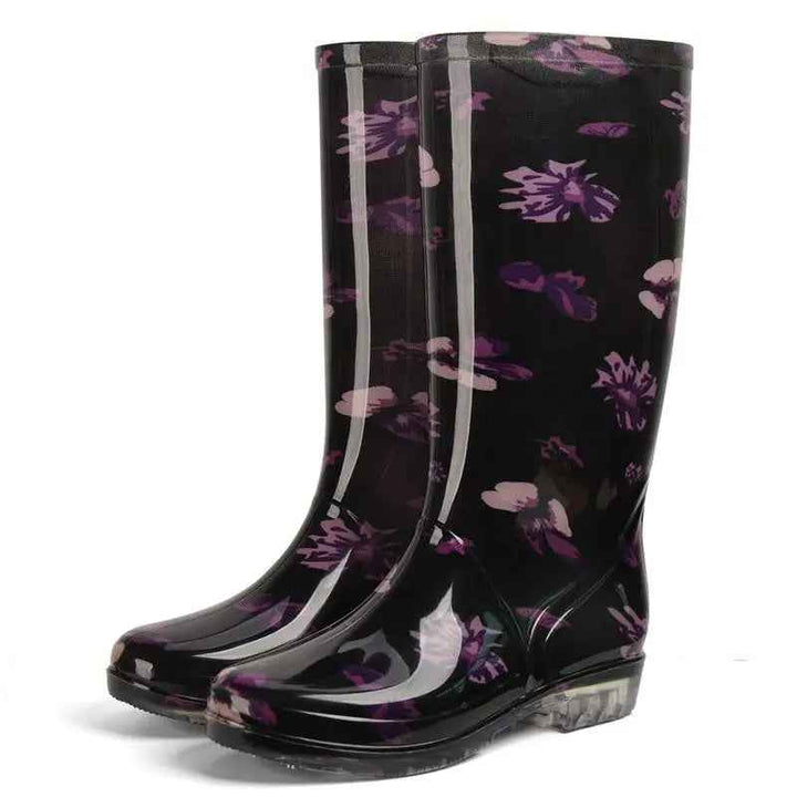 Bottes Hiver Femme Imperméables à Imprimé Floral avec Semelle Antidérapante – Confort et Style pour Femmes 0