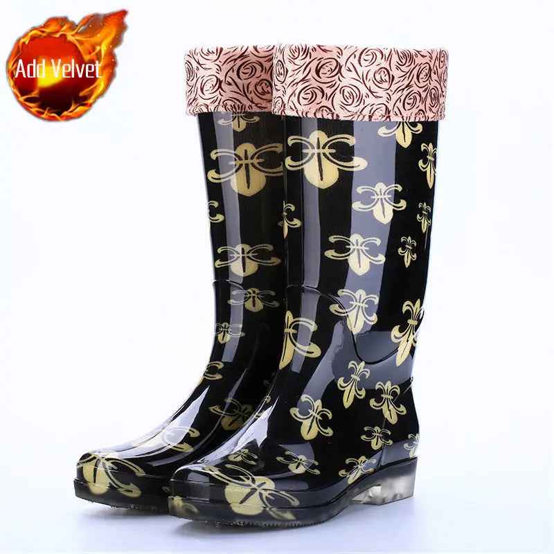 Bottes Hiver Femme Imperméables à Imprimé Floral avec Semelle Antidérapante – Confort et Style pour Femmes 6