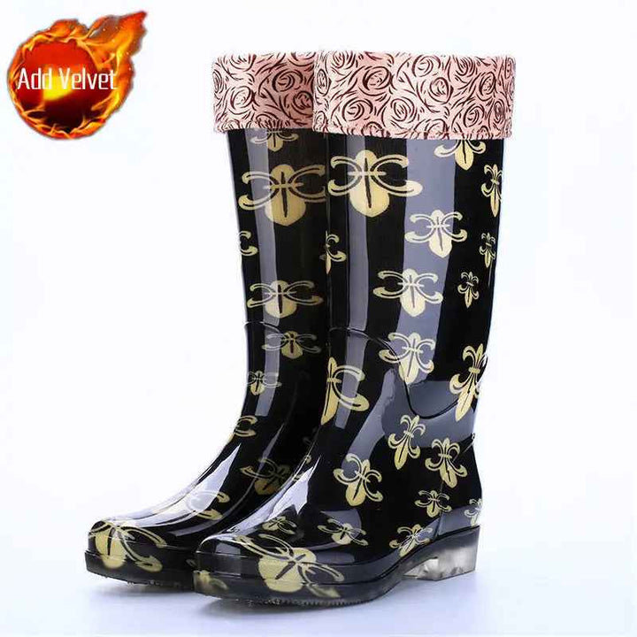 Bottes Hiver Femme Imperméables à Imprimé Floral avec Semelle Antidérapante – Confort et Style pour Femmes 6