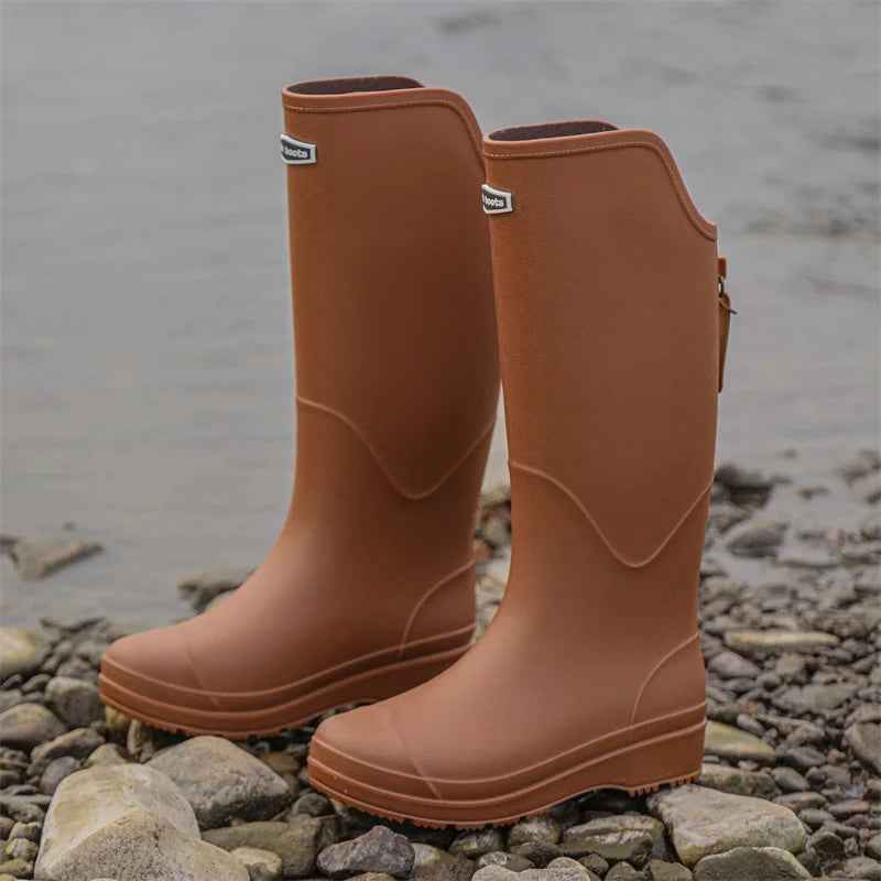 Bottes de Pluie Femme Imperméables en Caoutchouc Hautes – Confort et Style pour Activités Extérieures 8