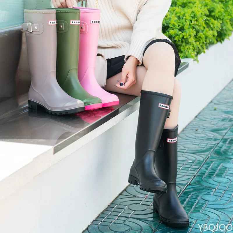 Bottes de Pluie Femme Imperméables en Caoutchouc avec Doublure en Fausse Fourrure – Confort et Élégance, Semelle Antidérapante 3