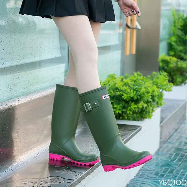 Bottes de Pluie Femme Imperméables en Caoutchouc avec Doublure en Fausse Fourrure – Confort et Élégance, Semelle Antidérapante 4