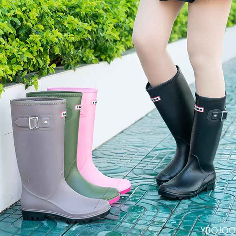 Bottes de Pluie Femme Imperméables en Caoutchouc avec Doublure en Fausse Fourrure – Confort et Élégance, Semelle Antidérapante 5