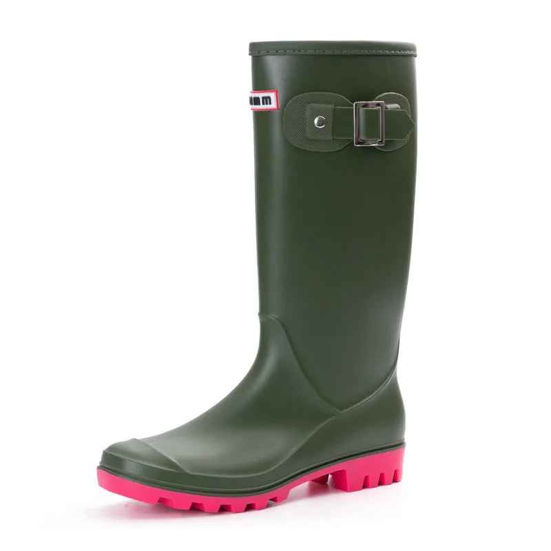 Bottes de Pluie Femme Imperméables en Caoutchouc avec Doublure en Fausse Fourrure – Confort et Élégance, Semelle Antidérapante 7