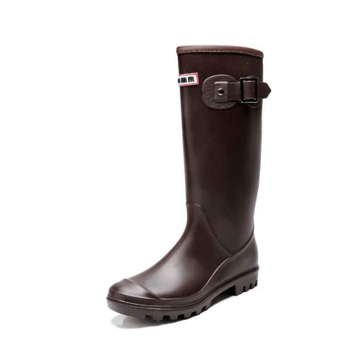 Bottes de Pluie Femme Imperméables en Caoutchouc avec Doublure en Fausse Fourrure – Confort et Élégance, Semelle Antidérapante 9