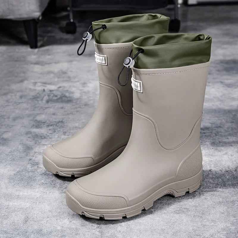 Bottes de Pluie Femme Mi-Mollet Imperméables et Antidérapantes en Caoutchouc – Confort Léger et Adhérence Optimale 6