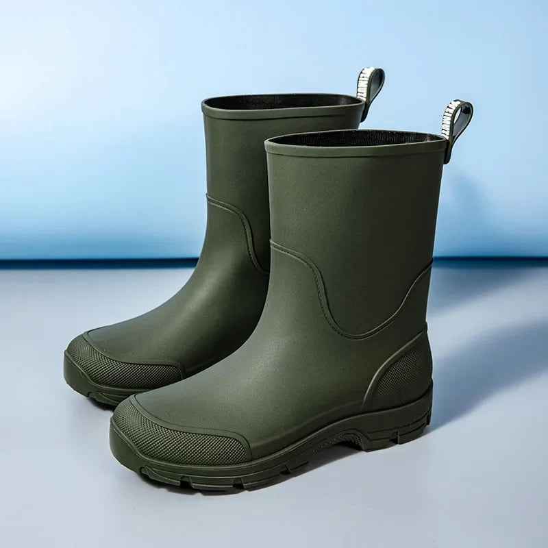 Bottes de Pluie Femme Mi-Mollet Imperméables et Antidérapantes en Caoutchouc – Confort Léger et Adhérence Optimale 8