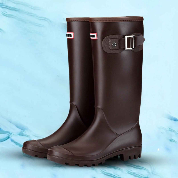 Bottes de Pluie Hautes Imperméables en Caoutchouc pour Femmes – Élégantes et Pratiques 0