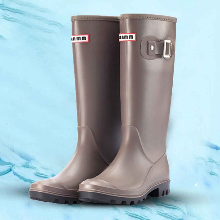 Bottes de Pluie Hautes Imperméables en Caoutchouc pour Femmes – Élégantes et Pratiques 1