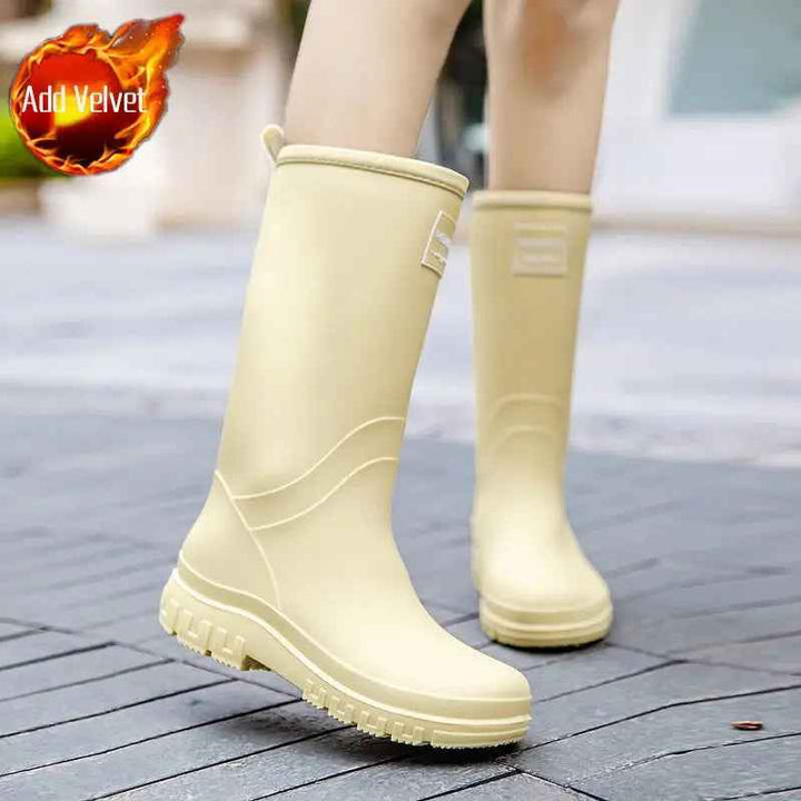 Bottes de Pluie Mi-Mollet Imperméables pour Femmes avec Doublure Douce – Confort et Sécurité 4