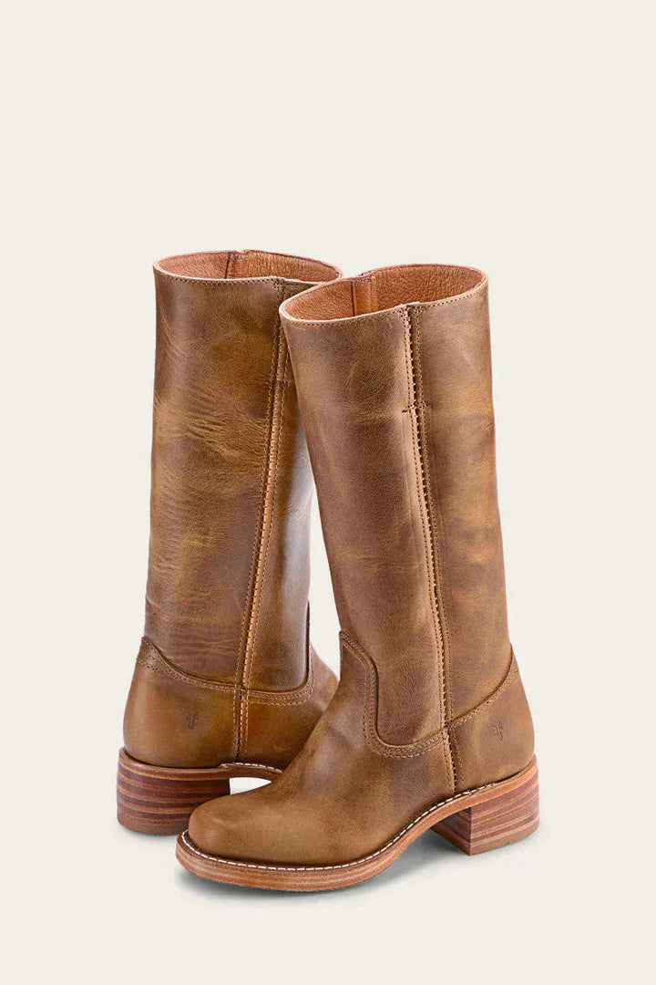 Bottes en Cuir Noires Femme avec Talon Bloc – Élégantes et Durables pour Hiver et Automne 0