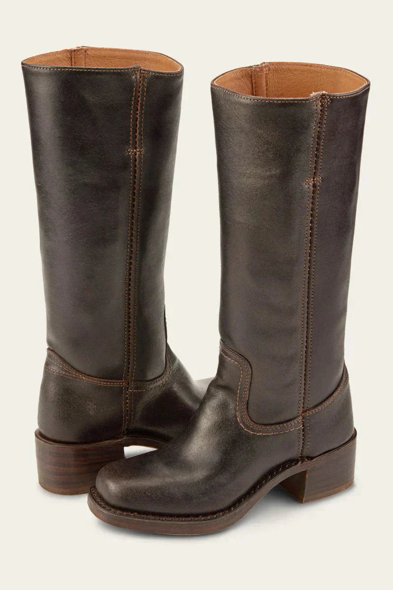 Bottes en Cuir Noires Femme avec Talon Bloc – Élégantes et Durables pour Hiver et Automne 3