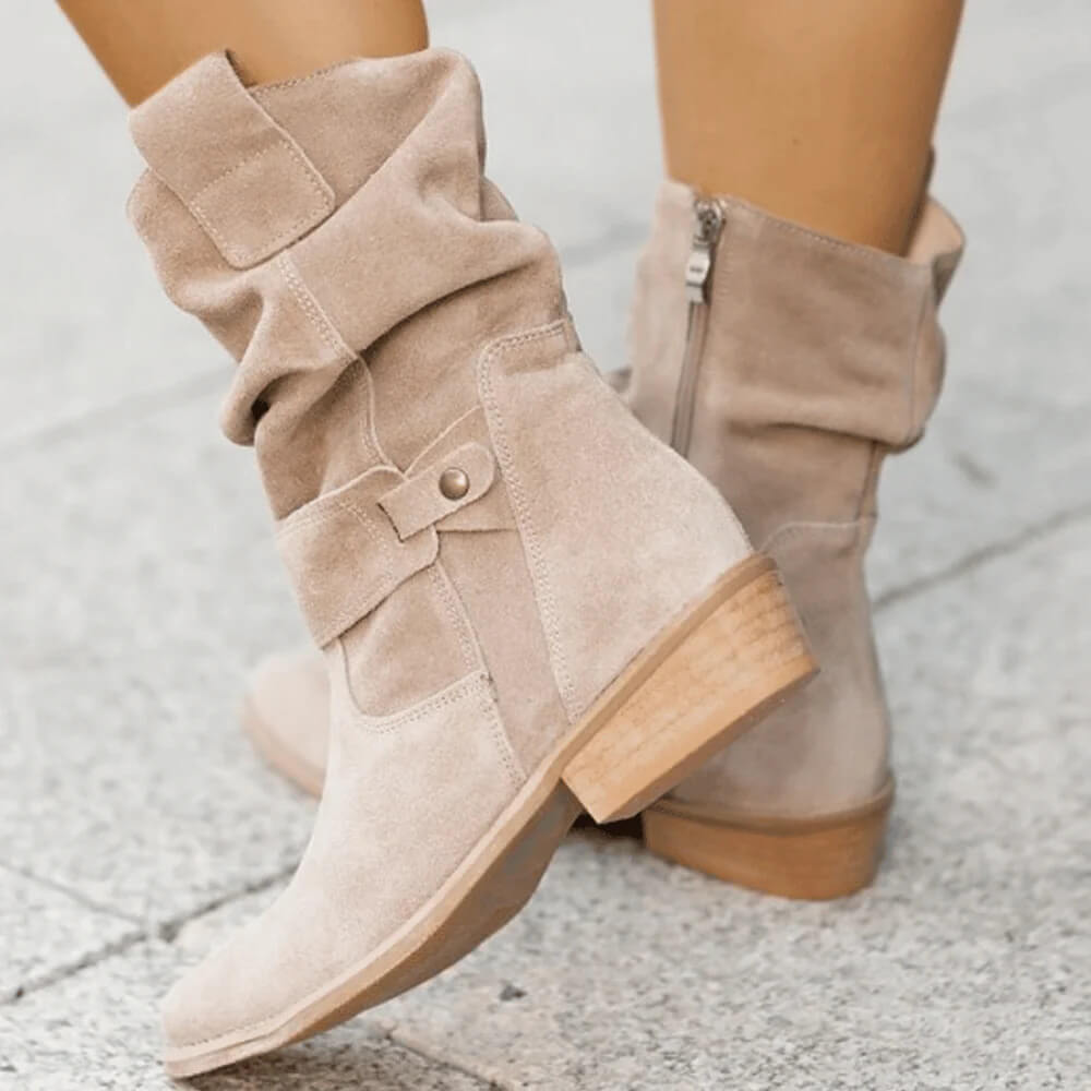 Bottines Femme en Daim Marron Confortables et Élégantes pour un Usage Quotidien - Style Intemporel et Polyvalent 0