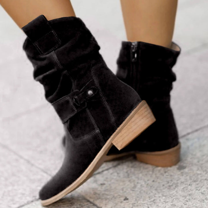 Bottines Femme en Daim Marron Confortables et Élégantes pour un Usage Quotidien - Style Intemporel et Polyvalent 2