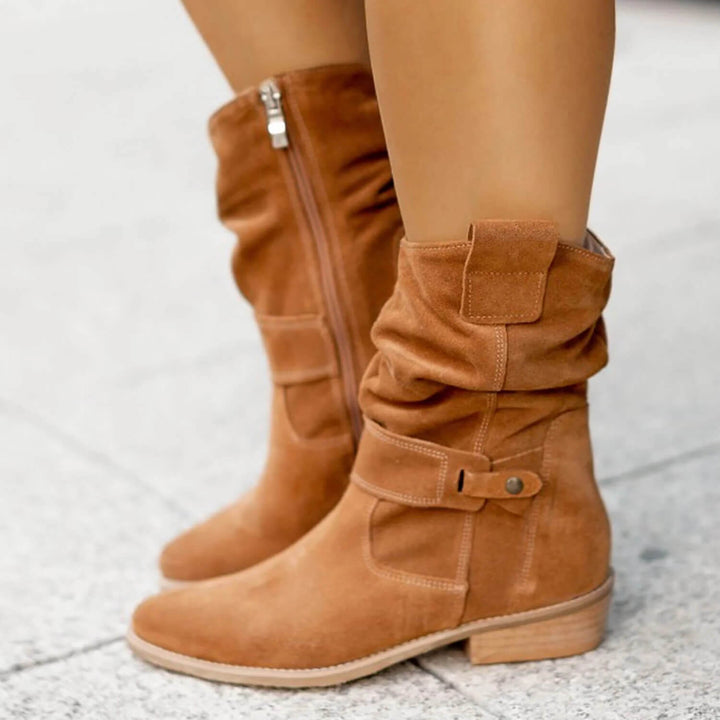 Bottines Femme en Daim Marron Confortables et Élégantes pour un Usage Quotidien - Style Intemporel et Polyvalent 5