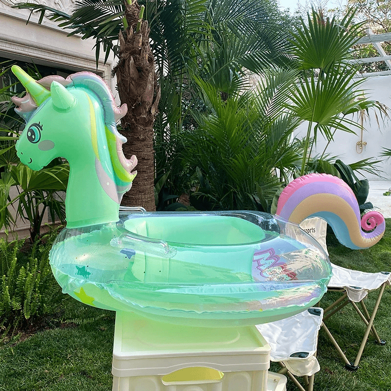 Bouée Gonflable Licorne avec Paillettes – Bouée Piscine Adulte Multicolore en PVC Durable pour Été 0
