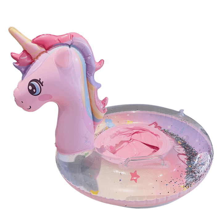 Bouée Gonflable Licorne avec Paillettes – Bouée Piscine Adulte et Enfant en PVC Durable, Flottaison Confortable 4
