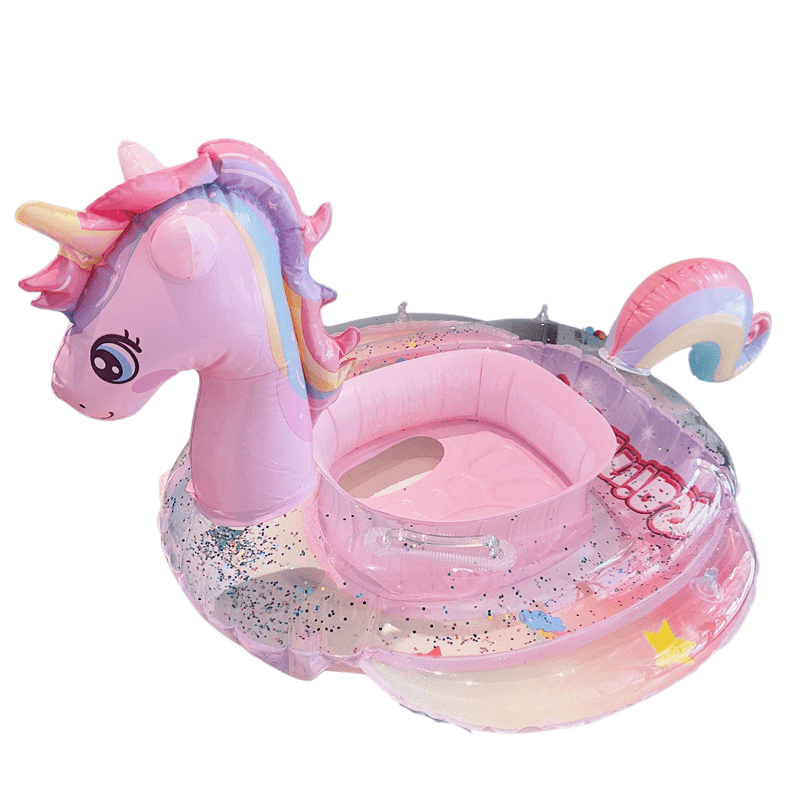 Bouée Gonflable Licorne avec Paillettes – Bouée Piscine Adulte et Enfant en PVC Durable, Flottaison Confortable 5
