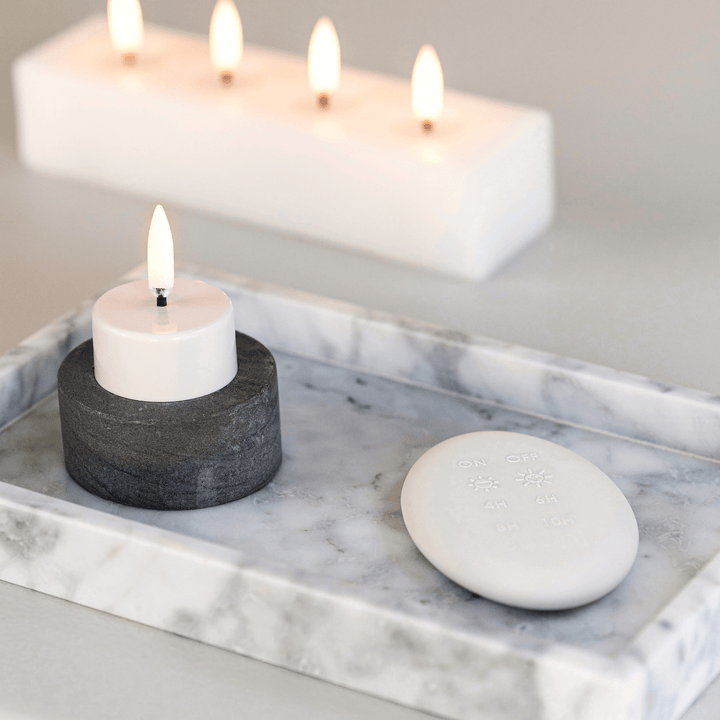 Bougies Chauffe-Plat LED en Cire Blanche avec Flamme 3D – Éclairage Sûr et Durable pour Ambiance Intérieure 2