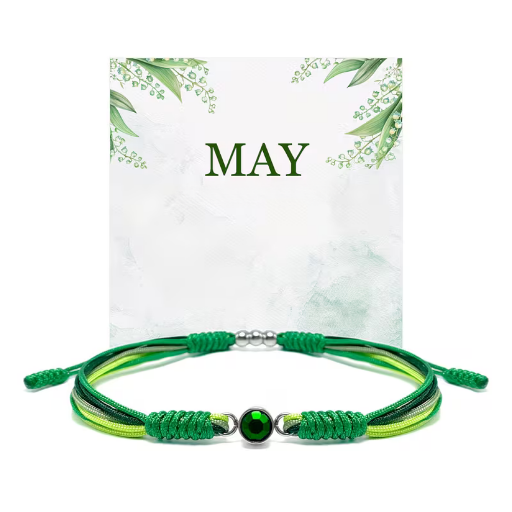 Bracelet Mothers Day Birthstone Adjustable String Gift