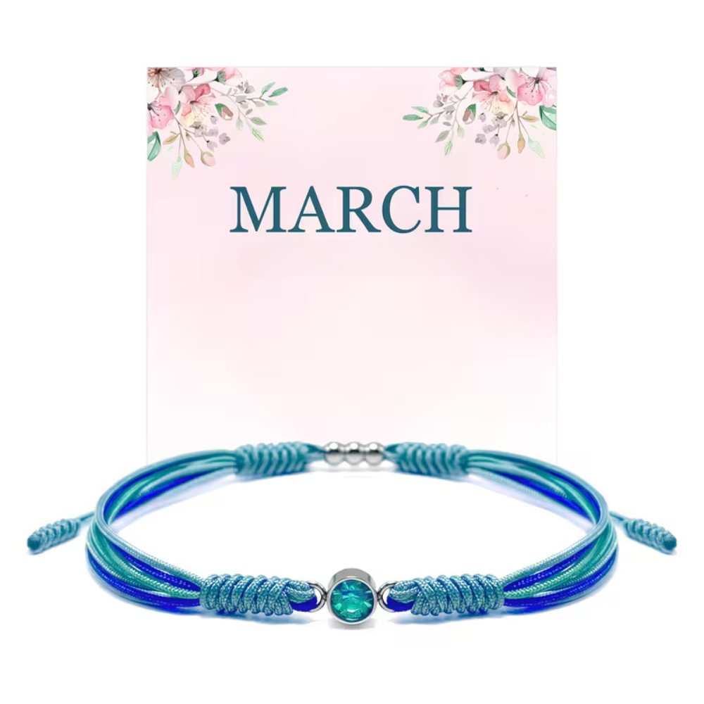 Bracelet Mothers Day Birthstone Adjustable String Gift