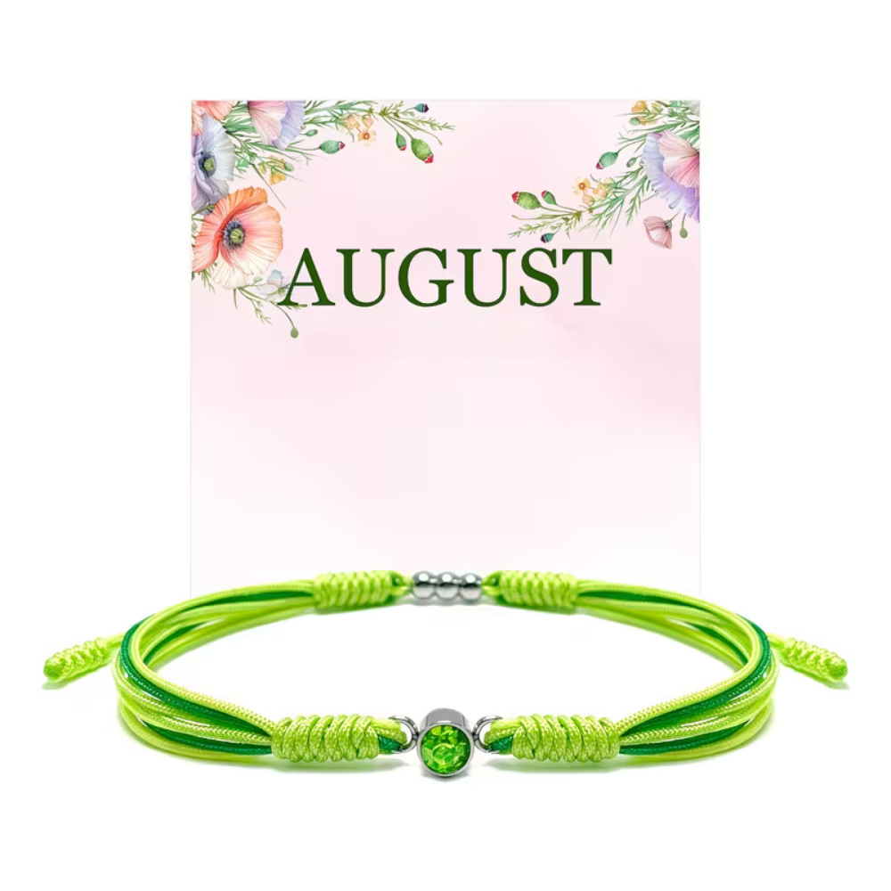 Bracelet Mothers Day Birthstone Adjustable String Gift