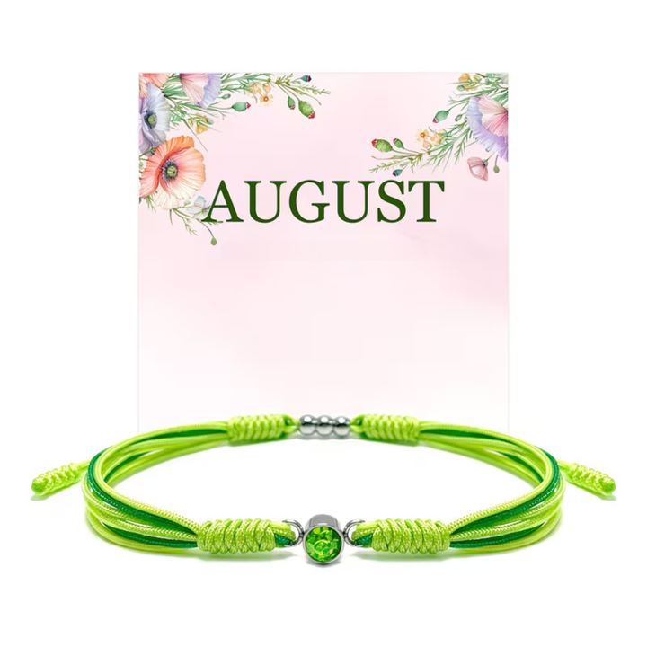 Bracelet Mothers Day Birthstone Adjustable String Gift