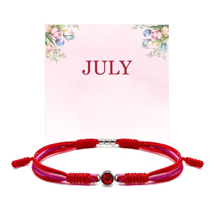 Bracelet Mothers Day Birthstone Adjustable String Gift