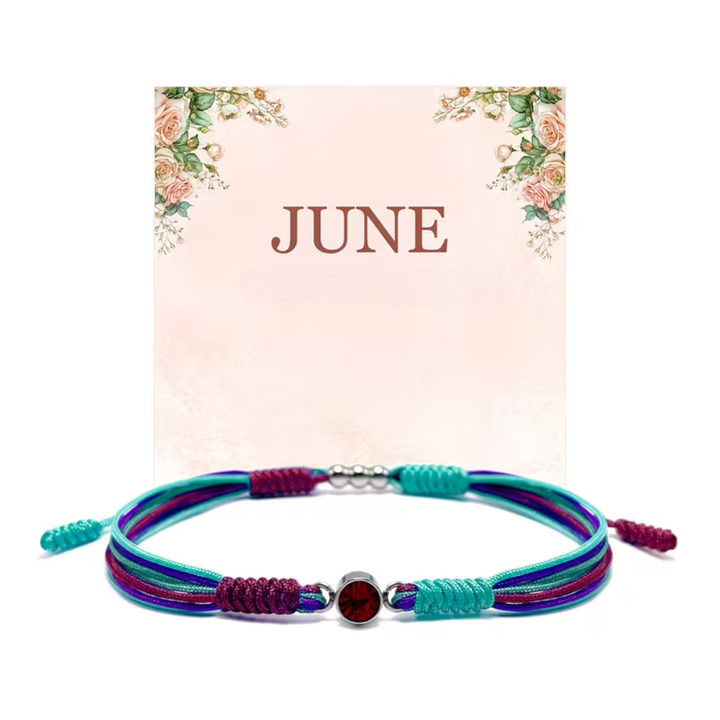 Bracelet Mothers Day Birthstone Adjustable String Gift