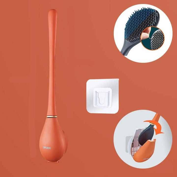 Brosse WC Flexible en Silicone TPR avec Support Mural – Nettoyage Efficace et Design Moderne 4