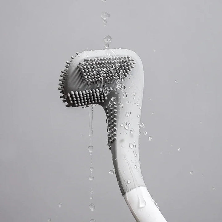 Brosse de Nettoyage Salle de Bain avec Poignée Amovible et Tête en Caoutchouc Souple - Outil Pratique pour Coins Difficiles 5