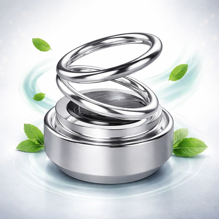 Car Air Freshener Solar Rotating Aromatherapy