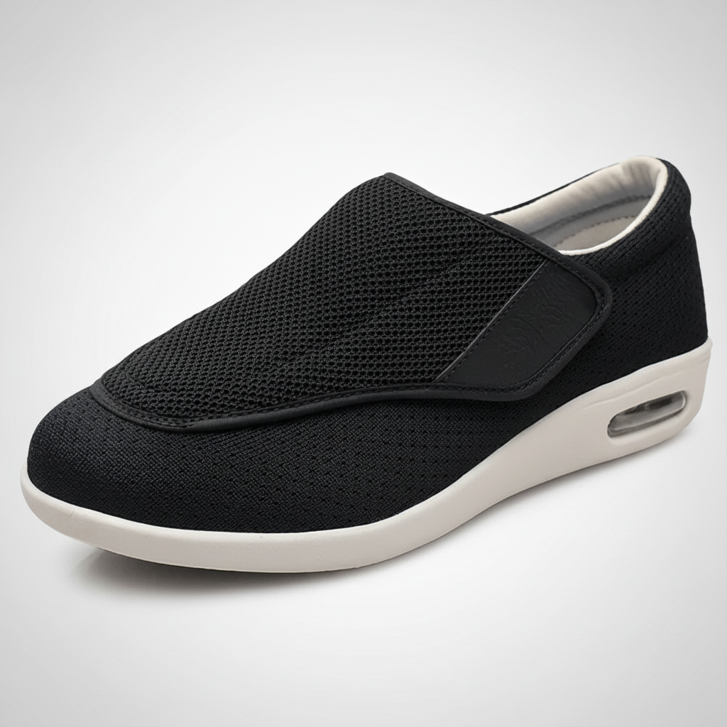 Wide Walking Shoes Mens Slip On Memory Foam Comfort Shoes