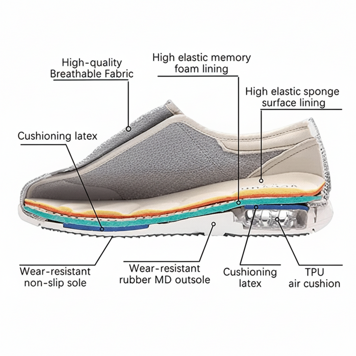 Wide Walking Shoes Mens Slip On Memory Foam Comfort Shoes