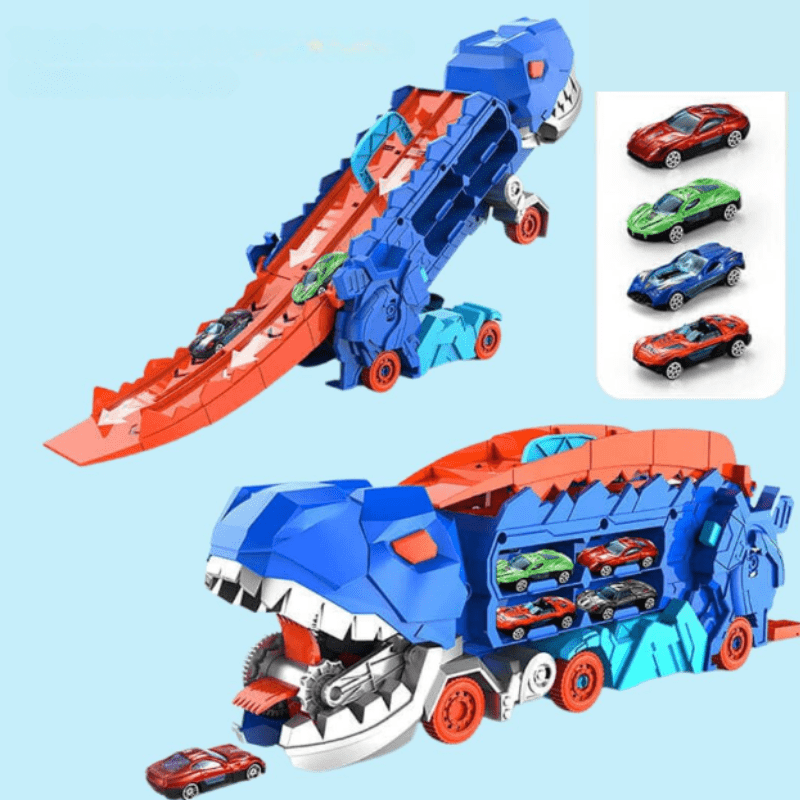 Camion Transformable Dino Adventure – Jouet Éducatif avec T-Rex Rugissant pour Créativité et Aventures Enfant 0