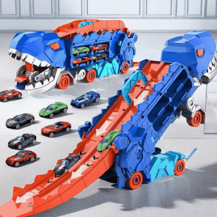 Camion Transformable Dino Adventure – Jouet Éducatif avec T-Rex Rugissant pour Créativité et Aventures Enfant 2