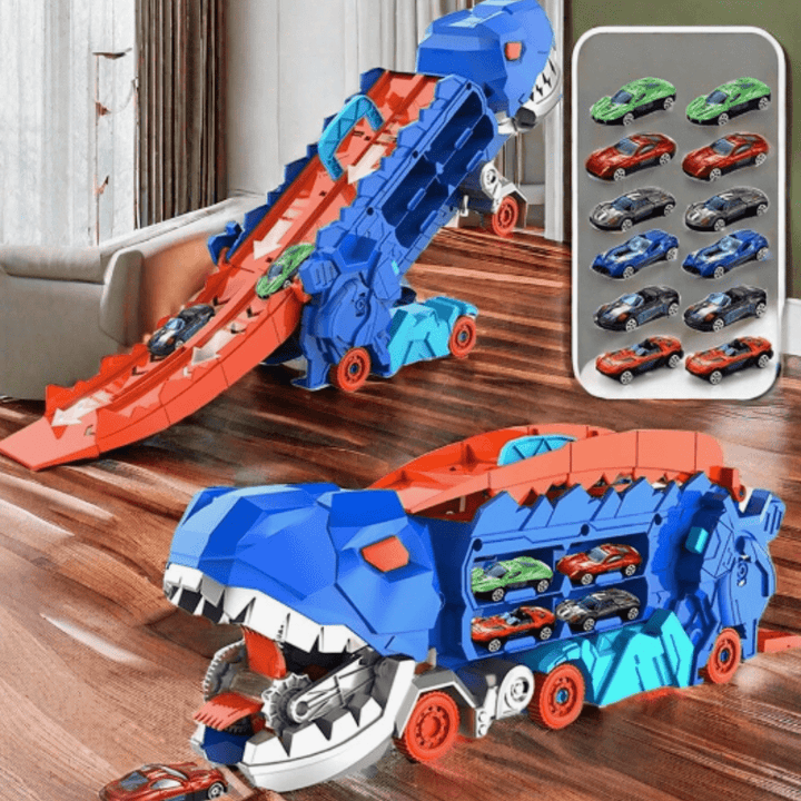 Camion Transformable Dino Adventure – Jouet Éducatif avec T-Rex Rugissant pour Créativité et Aventures Enfant 3