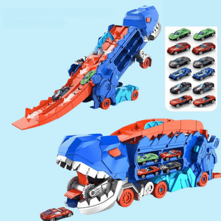 Camion Transformable Dino Adventure – Jouet Éducatif avec T-Rex Rugissant pour Créativité et Aventures Enfant 6