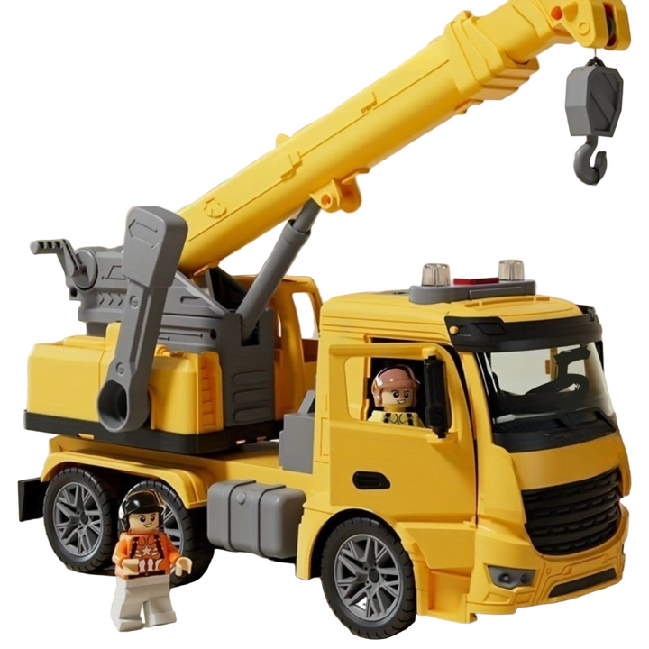 Camion de Construction avec Grue Mobile et Effets Sonores – Jouet Éducatif en Plastique ABS pour Enfants de Plus de 3 Ans 0